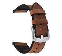 Fullmosa 22mm Correa Reloj Cuero y Silicona,Pulsera Reloj Híbridas de paraGarmin Forerunner 255/Venu 3/2/Vivoactive 4(45mm);Samsung Gear S3 Classic/Frontie/Galaxy Watch 46mm/Watch 3 45mm