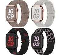 Fullmosa 4 Pack Correa Compatible con Apple Watch 40mm 41mm 38mm 42mm(S11 S10), Correa Nylon Elástico Deportiva de Repuesto para iWatch Ultra 3/2/1 Series 11 10 9 8 7 6 5 4 3 2 1
