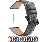 Fullmosa 6 Colores para Correa Reloj de Cuero Pulido 18 mm/20 mm/22 mm, Yola Serie Pulsera de Piel para Relojes de Liberación Rápida para Hombres Mujeres