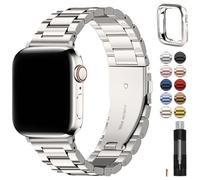 Fullmosa Apple Watch 40 mm/41 mm/38 mm Correa de acero inoxidable compatible con iWatch Correa para Apple Watch Series 9/8/7/6/5/4/3/2/1 Apple Watch Se 2 Se para mujeres y hombres, Starlight