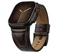 Fullmosa Correa Cuero Genuino Compatible Con iWatch | Correa Crazy Horse de Cuero Compatible con iWatch SE/Ultra 4/3/2/1 Series 12 11 10 9 8 7 6 5 4, 49mm 46mm 45mm 44mm
