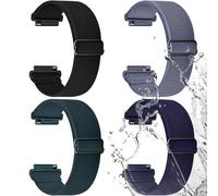 Fullmosa Correa de nailon impermeable de 18 mm compatible con Garmin Venu 3s 2s/Vivoactive 4S 3S/Forerunner 265s, correa elástica deportiva para reloj inteligente de 18 mm para hombre y mujer