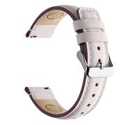 Fullmosa Correa de reloj de 18 mm con cierre rápido compatible con Venu 3S 2S/Vivoactive 4S/3S, H, pulsera Yola Series, color blanco + hebilla plateada
