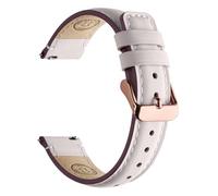 Fullmosa Correa de reloj de 18 mm con cierre rápido compatible con Venu 3S 2S/Vivoactive 4S/3S, H, pulsera Yola Series, blanco + hebilla de oro rosa