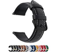 Fullmosa Correa de reloj de cuero de liberación rápida, correa de reloj Axus de piel auténtica para mujeres y hombres, 14 mm, 16 mm, 18 mm, 19 mm, 20 mm, 22 mm o 24 mm (elige el tamaño adecuado),
