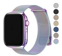 Fullmosa Correa Magnética Compatible con Apple Watch 42mm 41mm 40mm 38mm,Pulseras de Repuesto de Acero Inoxidable Milanese Loop para Series 11 10 9 8 7 6 5 4 3 2 1 SE3/2/1,MultiColor