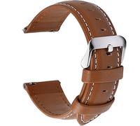 Fullmosa Correa Reloj 22mm, Correa de Cuero Vintage Reemplazo Compatible con Garmin Forerunner 255/265,Samsung Gear S3 Classic/Frontier/Galaxy Watch 46mm
