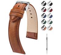 Fullmosa Correa Reloj 22mm, Correa de Cuero Vintage Reemplazo Compatible con Garmin Forerunner 255/265,Samsung Gear S3 Classic/Frontier/Galaxy Watch 46mm