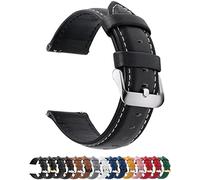 Fullmosa Correa Reloj 22mm, Correa de Cuero Vintage Reemplazo Compatible con Garmin Forerunner 255/265,Samsung Gear S3 Classic/Frontier/Galaxy Watch 46mm