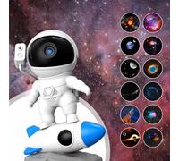 Fulluky Astronauta - Proyector de cielo estrellado con luz nocturna, Galaxy Light con 12 lentes, proyector astronauta para niños y adultos, proyector de cielo estrellado (misil)