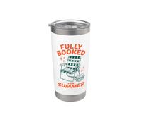 Fully Booked For Summer Reading Bookworm Book Lover Reader Vaso térmico de acero inoxidable de doble pared