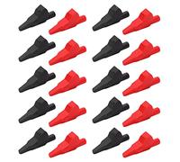 Fully Enclosed Banana Test Clips 10 - Set | 300V 15A Electrical Test Clips with 4mm Jack | Electronics/Industrial/Hardware Testing | Metal - Coated Steel & PA Insulation