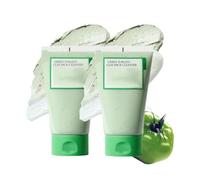 Fully Green Tomato Clay Mask Pore Cleanser,Green Tomato Clay Mask Cleanser,Korean Pore Clearing Clay Mask,Deep Pore Cleansing,Moisturizing,Oil Control for All Skin Types of Men Women (2 Pcs)