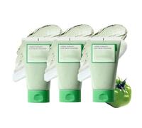 Fully Green Tomato Clay Mask Pore Cleanser,Green Tomato Clay Mask Cleanser,Korean Pore Clearing Clay Mask,Deep Pore Cleansing,Moisturizing,Oil Control for All Skin Types of Men Women (3 Pcs)