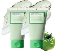 Fully Green Tomato Clay Mask Pore Cleanser,Green Tomato Pack Cleanser Clay Mask,Green Tomato Clay Pack Cleanser,Korean Green Tomato Clay Mask,Green Tomato Clay Mask Cleanser for All Skin (2 Pcs)