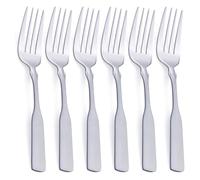 FULLYWARE Tenedor de Cena de Acero Inoxidable, 7.6 Pulgadas, Juego de Cubiertos de Metal, 6 Piezas