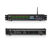 FULODE K-6 Professional KTV - Efector digital preetapa con procesador de audio antiaullidos, mezclador de karaoke, reverberador con efecto DSp, eco USB, MP3, Bluetooth, óptico. 4 entradas de micrófono