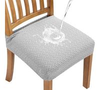 Fuloon Fundas para Sillas, Pack de 4 Fundas Sillas Comedor Impermeable,Fundas Protectoras para Sillas Elasticas,Funda Asiento Silla Desmontables Lavables