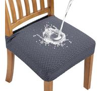 Fuloon Fundas para Sillas, Pack de 4 Fundas Sillas Comedor Impermeable,Fundas Protectoras para Sillas Elasticas,Funda Asiento Silla Desmontables Lavables