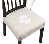 Fuloon Fundas para Sillas, Pack de 6 Fundas Sillas Comedor Impermeable,Fundas Protectoras para Sillas Elasticas,Funda Asiento Silla Desmontables Lavables