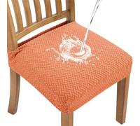 Fuloon Fundas para Sillas, Pack de 6 Fundas Sillas Comedor Impermeable,Fundas Protectoras para Sillas Elasticas,Funda Asiento Silla Desmontables Lavables