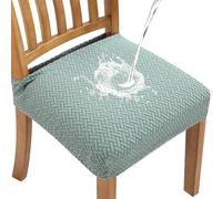 Fuloon Fundas para Sillas, Pack de 6 Fundas Sillas Comedor Impermeable,Fundas Protectoras para Sillas Elasticas,Funda Asiento Silla Desmontables Lavables