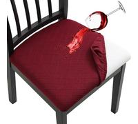 Fuloon Fundas Sillas, Pack de 4 Fundas Sillas Ajustables Impermeable,Fundas para Sillas de Comedor Fácil de Instalar Super Suave Lavables