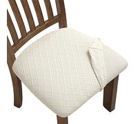 Fuloon Fundas Sillas, Pack de 6 Fundas Sillas Ajustables,Fundas para Sillas de Comedor Fácil de Instalar Super Suave Lavables