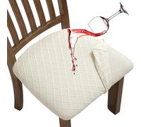 Fuloon Fundas Sillas, Pack de 6 Fundas Sillas Ajustables Impermeable,Fundas para Sillas de Comedor Fácil de Instalar Super Suave Lavables