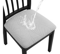 Fuloon Fundas Sillas, Pack de 6 Fundas Sillas Ajustables Impermeable,Fundas para Sillas de Comedor Fácil de Instalar Super Suave Lavables