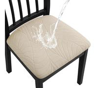 Fuloon Fundas Sillas, Pack de 6 Fundas Sillas Ajustables Impermeable,Fundas para Sillas de Comedor Fácil de Instalar Super Suave Lavables
