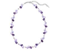 FULU AUTUMN - Collar corto de perlas y cristal para mujer con cadena de plata, joyas de bohemio hechas a mano, regalo de fiesta de las meres para mamá, Perla Cristal, No es una piedra preciosa