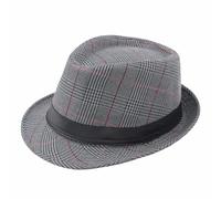 FULUJIDI Fedora Trilby Sombrero De Jazz para Caballero De Ocio Sombrilla Artística para Hombre Sombrero De Cubo para Fiesta Gris