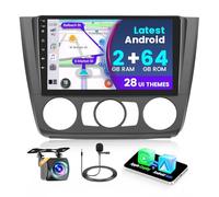 Fuluku 2+64G Android 13 Radio Coche para BMW 1 Series E87 E81 E82 E88 2008-2012 con Inalámbrico Carplay Android Auto, 9" Pantalla Táctil Radio con Bluetooth/WiFi/GPS/Cámara de Seguridad/FM/RDS/SWC