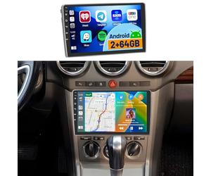 Fuluku 2+64G Android Radio Coche para Opel Astra H,Zafira B,Corse C D Inalámbrico Carplay Android Auto, 9 Pulgadas de Pantalla Táctil Radio con WiFi/Bluetooth/GPS/Cámara de Seguridad