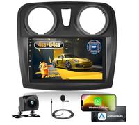 Fuluku 4+64G Android Radio para Renault Dacia SANDERO II B52 2012-2019 con Wireless Carpaly&Android Auto, 9'' IPS Touch Screen Radio Coche con Bluetooth 5.0/GPS/Cámara de Marcha Atrás/FM/WiFi/SWC