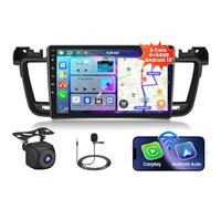 Fuluku 8 Core 4+64G Android Radio Coche para Peugeot 508 2011-2018 con Inalámbrico Carpaly Android Auto MirrorLink, 9" IPS Pantalla Táctil Radio WiFi/Bluetooth 5.0/GPS/Cámara Seguridad/FM/SWC/32EQ