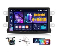 Fuluku Android 4+64G Radio para Renault Dacia Logon Sandero Lodgy Captur Plumero Muelles Carplay Inalámbrico Android Auto, 8'' IPS Pantalla táctil Radio WiFi/Bluetooth 5.0/GPS/Backup Camera/FM/SWC