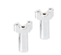 FULUSIC Manillares Moto para para Dyna para Street para Bob para Softail para Sportster Elevadores Manillar Recto 3,5 Pulgadas Base Recta Elevador Manillar Motocicleta(Silver)