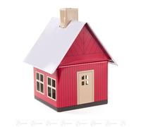 Fumador Casa Ahumeante Metal" Del Bosque" Rojo Marrón Bxhxt 8 Cmx10 Cmx7 CM Neu