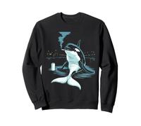 Fumador de Cerveza Orca Ballena Divertido Sudadera