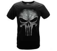 Fuman The Punisher Skull Logo - Camiseta para Hombre, diseño de Calavera, Color Negro Negro (Negro, XL)