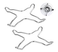 Fumanduo 2Pcs Soporte para Cocina de Gas Anillo de Soporte para Estufa de Gas, Reductor Cocina Gas de Acero Inoxidable, Antideslizante, Soporte para Olla de Leche y Cafetera (15cm)