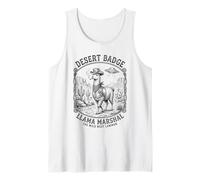 Fumar Llama UFO Desierto Sarcástico Divertido Alien Encuentro Camiseta sin Mangas