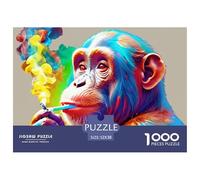 Fumar Mono Colorido Piezas De Superficie Lisa para Mejorar Paciencia, Concentración Y Habilidades Cognitivas En El Tiempo Libre 52x38cm/1000pcs