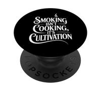 Fumar no es cocinar es cultivar carne ahumar PopSockets PopGrip Adhesivo