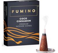 Fumino® Cacao Canela Conos de Incienso Fresco 15 por Caja Fragancia de Humo Masala Agarbatti para la Relajación, Meditación, Antiestrés - Decoración de Hogar