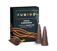 Fumino® Cacao Canela Conos de Incienso Fresco Reflujo Cascada 15 por Caja Fragancia de Humo Masala Agarbatti para la Relajación, Meditación, Antiestrés - Decoración de Hogar