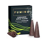 Fumino® Clavo de Manzana y Canela Conos de Incienso Fresco Reflujo Cascada 15 por Caja Fragancia de Humo Masala Agarbatti para la Relajación, Meditación, Antiestrés - Decoración de Hogar