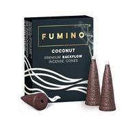 Fumino® Coco Conos de Incienso Fresco Reflujo Cascada 15 por Caja Fragancia de Humo Masala Agarbatti para la Relajación, Meditación, Antiestrés - Decoración de Hogar